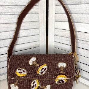 Viral Espresso Martini Brown Beaded Women's Bag TikTok
